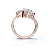 2.07-3 CTW Multi-Shape Fancy Cut Lab Grown Diamond Spiral Bypass Ring in 18K Rose Gold Ring