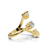 2.07-3 CTW Multi-Shape Fancy Cut Lab Grown Diamond Spiral Bypass Ring in 14K Yellow Gold Ring