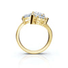 2.07-3 CTW Multi-Shape Fancy Cut Lab Grown Diamond Spiral Bypass Ring in 14K Yellow Gold Ring