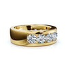 1.98 CTW Round Brilliant Cut Lab Grown Diamond Channel Set Wide Band in 14K Yellow Gold Ring