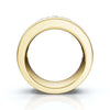 1.98 CTW Round Brilliant Cut Lab Grown Diamond Channel Set Wide Band in 14K Yellow Gold Ring