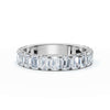 1.90-11 CTW Emerald Cut Lab Grown Diamond Eternity Band in 18K White Gold