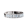1.90-11 CTW Emerald Cut Lab Grown Diamond Eternity Band in 18K White Gold
