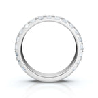 1.90-11 CTW Emerald Cut Lab Grown Diamond Eternity Band in 18K White Gold