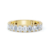 1.90-11 CTW Emerald Cut Lab Grown Diamond Eternity Band in 18K Yellow Gold