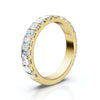 1.90-11 CTW Emerald Cut Lab Grown Diamond Eternity Band in 18K Yellow Gold