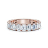 1.90-11 CTW Emerald Cut Lab Grown Diamond Eternity Band in Platinum