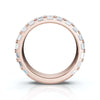1.90-11 CTW Emerald Cut Lab Grown Diamond Eternity Band in 18K Rose Gold