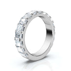 1.90-11 CTW Emerald Cut Lab Grown Diamond Eternity Band in 14K White Gold