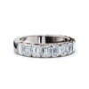 1.90-11 CTW Emerald Cut Lab Grown Diamond Eternity Band in 14K White Gold