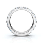 1.90-11 CTW Emerald Cut Lab Grown Diamond Eternity Band in 14K White Gold