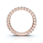 2.52-7 CTW Emerald Cut Lab Grown Diamond U-Prong Eternity Band in 14K Rose Gold