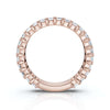 2.52-7 CTW Emerald Cut Lab Grown Diamond U-Prong Eternity Band in 18K Rose Gold