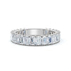 2.52-7 CTW Emerald Cut Lab Grown Diamond U-Prong Eternity Band in Platinum