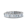 2.52-7 CTW Emerald Cut Lab Grown Diamond U-Prong Eternity Band in Platinum