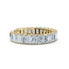 2.52 - 7 CTW Emerald Cut Lab Grown Diamond U-Prong Eternity Band in 18K Yellow Gold