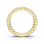 2.52-7 CTW Emerald Cut Lab Grown Diamond U-Prong Eternity Band in 14K Yellow Gold