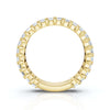 2.52 - 7 CTW Emerald Cut Lab Grown Diamond U-Prong Eternity Band in 18K Yellow Gold