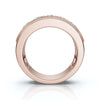 0.95 CTW Round Diamond Five-Stone Flush Channel Band in 14K Rose Gold Ring