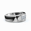 0.95 CTW Round Diamond Five-Stone Flush Channel Band in Solid Platinum Ring