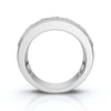 0.95 CTW Round Diamond Five-Stone Flush Channel Band in Solid Platinum Ring