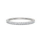 0.25-4.67 CTW Round Brilliant Cut Lab Grown Diamond Micro-Prong Eternity Band in 18K White Gold