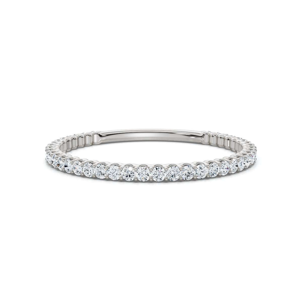 0.25-4.67 CTW Round Brilliant Cut Lab Grown Diamond Micro-Prong Eternity Band in Platinum