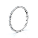 0.25-4.67 CTW Round Brilliant Cut Lab Grown Diamond Micro-Prong Eternity Band in 18K White Gold