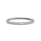 0.25-4.67 CTW Round Brilliant Cut Lab Grown Diamond Micro-Prong Eternity Band in 18K White Gold