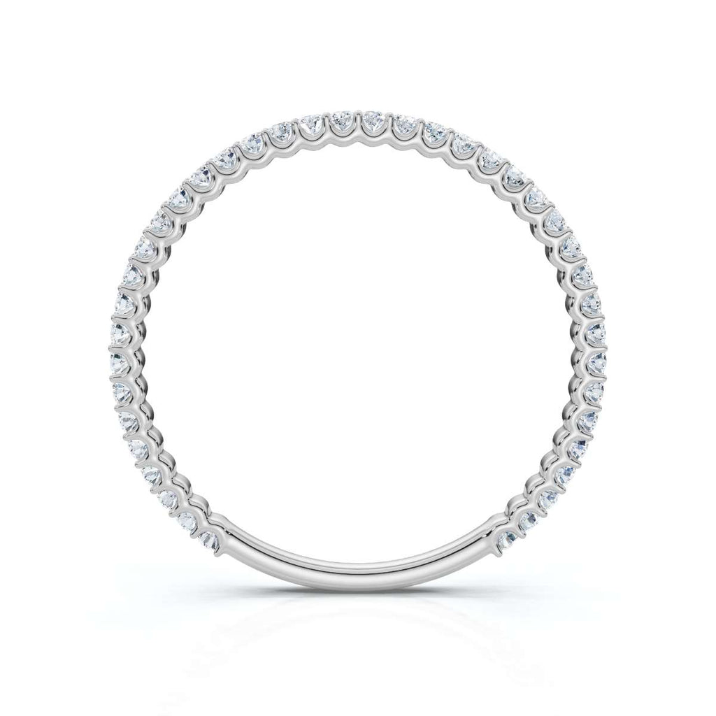 0.25-4.67 CTW Round Brilliant Cut Lab Grown Diamond Micro-Prong Eternity Band in 18K White Gold