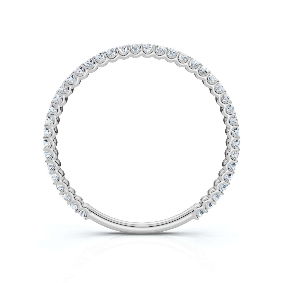 0.25-4.67 CTW Round Brilliant Cut Lab Grown Diamond Micro-Prong Eternity Band in 18K White Gold