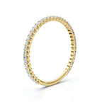 0.25-4.67 CTW Round Brilliant Cut Lab Grown Diamond Micro-Prong Eternity Band in 18K Yellow Gold