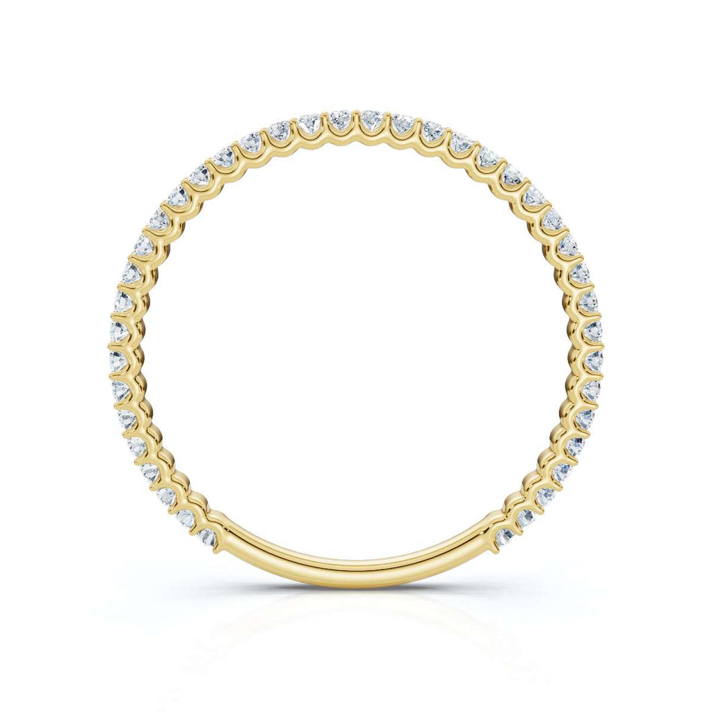 0.25-4.67 CTW Round Brilliant Cut Lab Grown Diamond Micro-Prong Eternity Band in 18K Yellow Gold