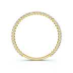 0.25-4.67 CTW Round Brilliant Cut Lab Grown Diamond Micro-Prong Eternity Band in 18K Yellow Gold