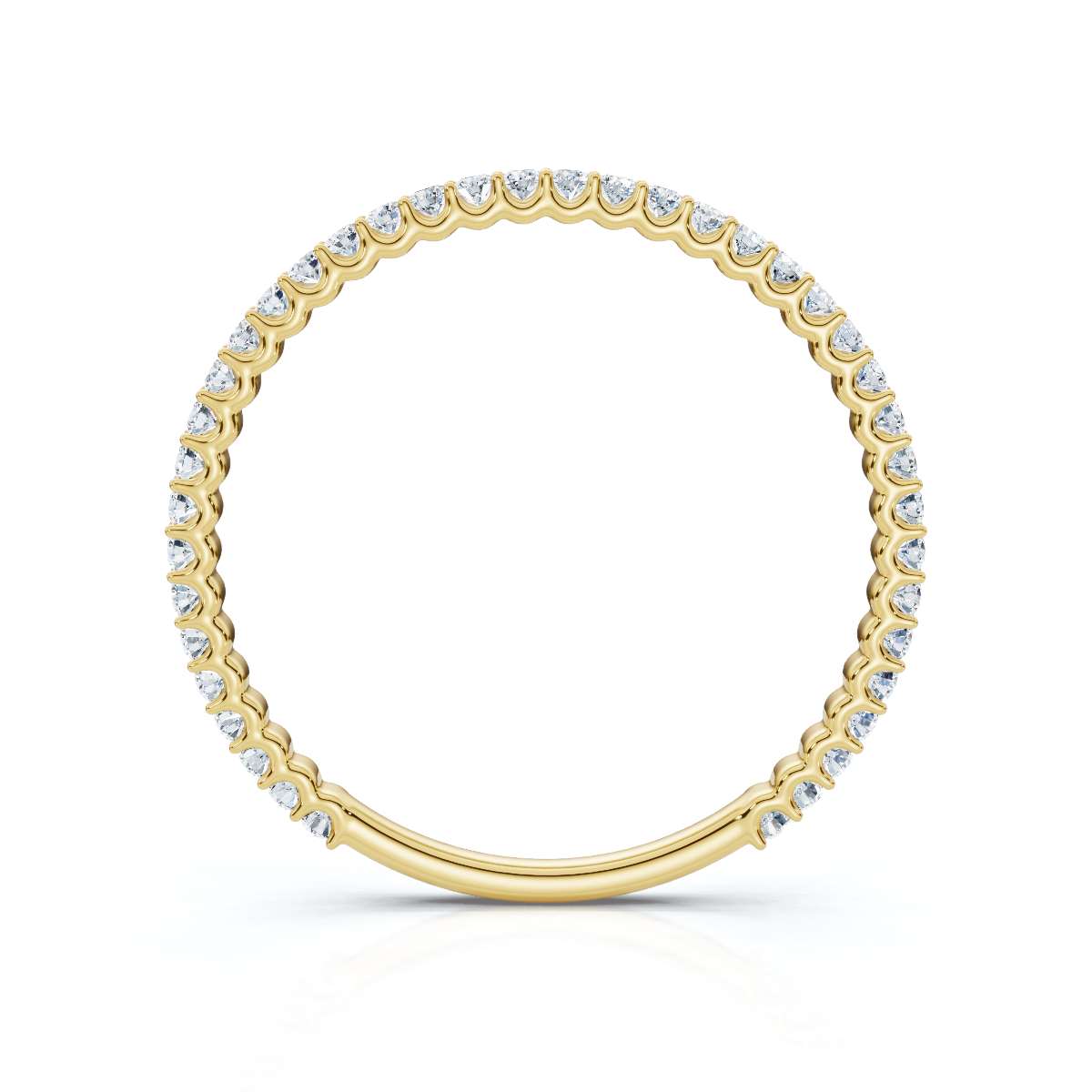 0.25-4.67 CTW Round Brilliant Cut Lab Grown Diamond Micro-Prong Eternity Band in 14K Yellow Gold