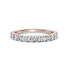 0.50-5 CTW Round Brilliant Cut Lab Grown Diamond Shared-Prong Band in 18K Rose Gold Ring