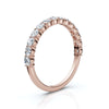 0.50-5 CTW Round Brilliant Cut Lab Grown Diamond Shared-Prong Band in 18K Rose Gold Ring