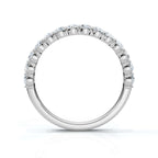 0.50-5 CTW Round Brilliant Cut Lab Grown Diamond Shared-Prong Stacking Band in 14K White Gold Ring