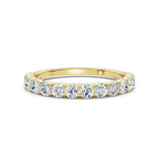 0.50-5 CTW Round Brilliant Cut Lab Grown Diamond Shared-Prong Band in 14K Yellow Gold Ring