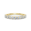 0.50-5 CTW Round Brilliant Cut Lab Grown Diamond Shared-Prong Band in 14K Yellow Gold Ring