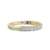 0.50-5 CTW Round Brilliant Cut Lab Grown Diamond Shared-Prong Band in 14K Yellow Gold Ring