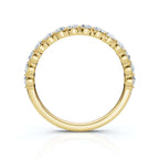 0.50-5 CTW Round Brilliant Cut Lab Grown Diamond Shared-Prong Band in 14K Yellow Gold Ring