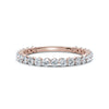 0.50-5 CTW Round Brilliant Cut Lab Grown Diamond Bubble Micro-Prong Stacking Band in 18K Rose Gold