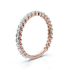 0.50-5 CTW Round Brilliant Cut Lab Grown Diamond Bubble Micro-Prong Stacking Band in 18K Rose Gold