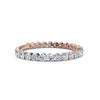 0.50-5 CTW Round Brilliant Cut Lab Grown Diamond Bubble Micro-Prong Stacking Band in 18K Rose Gold