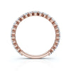 0.50-5 CTW Round Brilliant Cut Lab Grown Diamond Bubble Micro-Prong Stacking Band in 18K Rose Gold