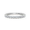 0.50-5 CTW Round Brilliant Cut Lab Grown Diamond Bubble Micro-Prong Stacking Band in Platinum Ring