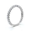 0.50-5 CTW Round Brilliant Cut Lab Grown Diamond Bubble Micro-Prong Stacking Band in Platinum Ring