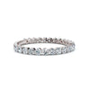 0.50-5 CTW Round Brilliant Cut Lab Grown Diamond Bubble Micro-Prong Stacking Band in Platinum Ring