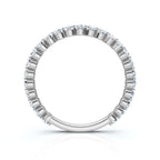 0.50-5 CTW Round Brilliant Cut Lab Grown Diamond Bubble Micro-Prong Stacking Band in 14K White Gold